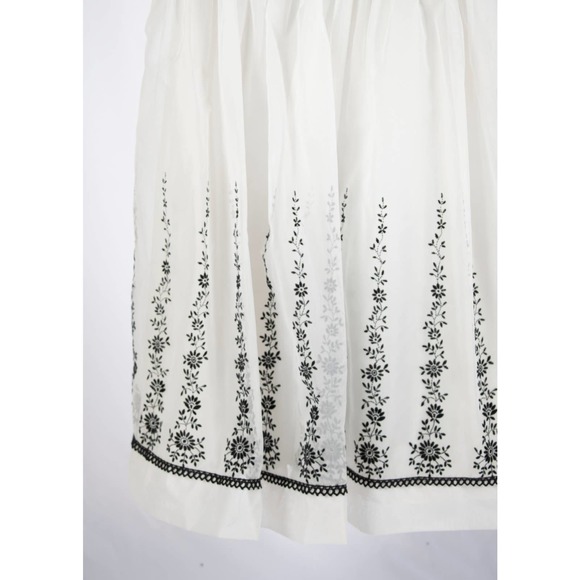 50s B&W Flocked Border Print Kid's Dress | Size 12 | VTG - Picture 5 of 5